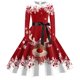 thumbnail image 3 of Vestidos Casuales Para Mujer 派对 Moda Femenina Casual Navidad Cuello En V Mujeres Navidad Gráfico Elegante Vestidos Sin Mangas Moda Sexy Floral, 3 of 3