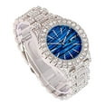 thumbnail image 3 of Bling'ed Out Money Moves with This Rollie Look - Unique Marbleized Abstract Design Color Dial - Men's Watch - ST10327 RN (ST10236 Marble Blue Silver), 3 of 3