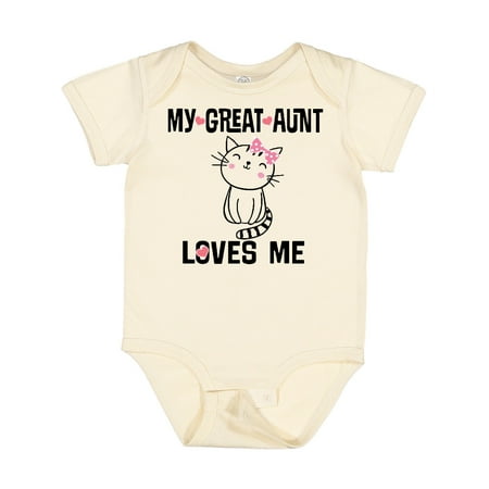 

Inktastic My Great Aunt Loves Me Kitty Cat Gift Baby Girl Bodysuit