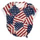 thumbnail image 4 of Fiudx Camisas de Mujer Moda Mujer Causal Día de La Independencia Cuello Redondo Impresión Blusa Manga Corta Camiseta Verano Tops, 4 of 6