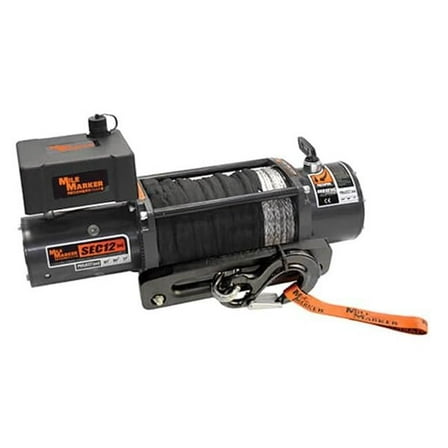 7653251BW Section 12 Waterproof Electric Winch with Synthetic Rope