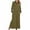 Army Green, variant on Patlollav Womens Long Sleeve V-Neck Pocket Side Slit Sleepwear Long Dress