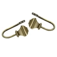 thumbnail image 2 of Domovina Arya Curtain Holdback Pair-Color:Antique Brass, 2 of 2
