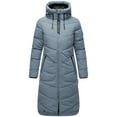 thumbnail image 4 of Marikoo Women's Knee-Length Quilted Winter Jacket with Hood - Benikoo, 4 of 10