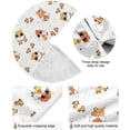 thumbnail image 5 of FMSHPON Summer Yellow Gnomes Xmas Christmas Tree Skirt Stand Mat for Holiday Party Decoration Indoor Outdoor 48 inches, 5 of 6