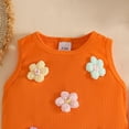 thumbnail image 7 of TAmten Girl Clothes Set Summer Baby 0 6 12 18 24 Months 2T 3T Girl Clothes Shorts Set Floral Summer Outfits Cute Baby Clothes(Orange,2-3 Years), 7 of 7