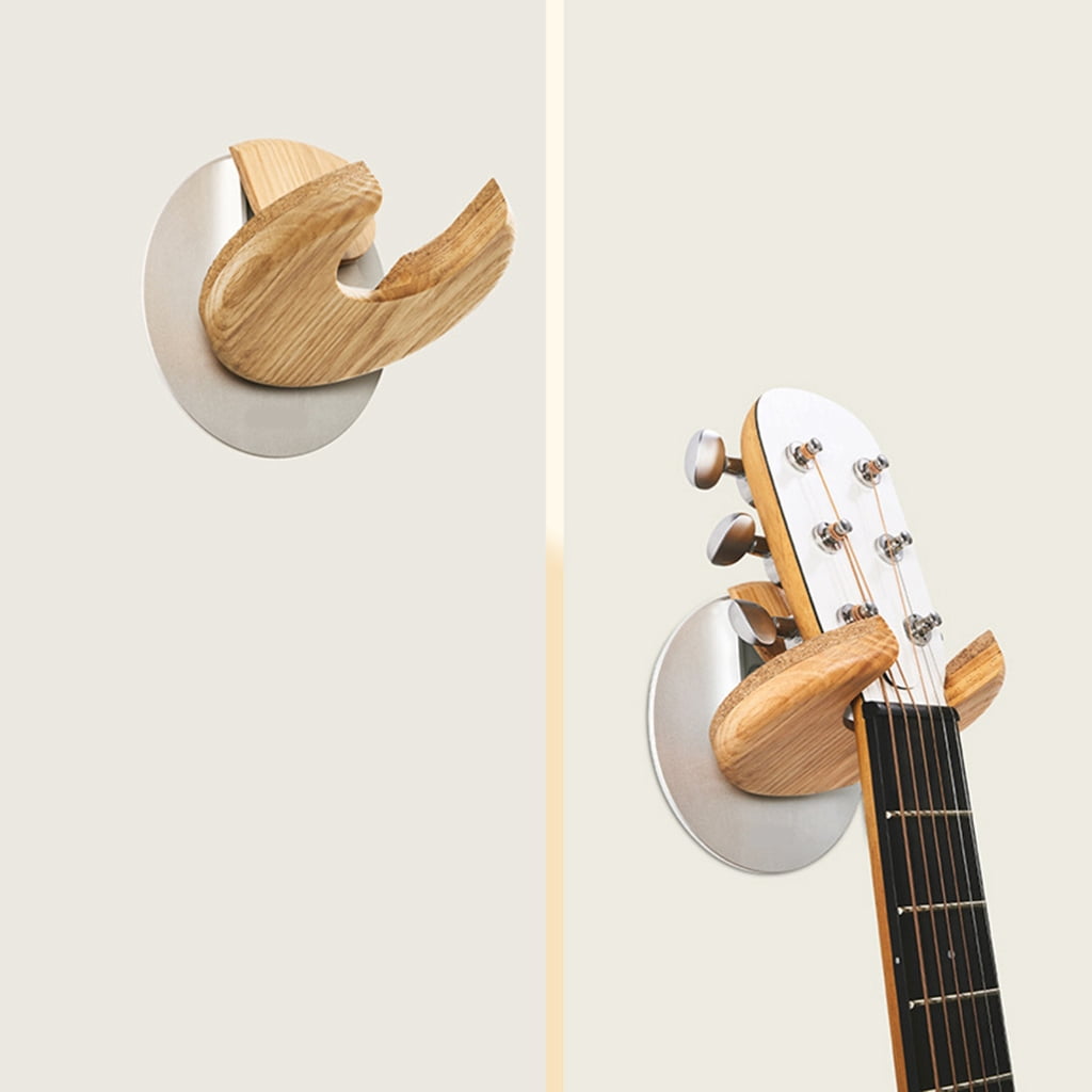 Minimalists Wood Guitar Basses Holder Wall Mounted Organizers Easy Installation