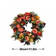 thumbnail image 3 of 15.7 in Peony Pumpkin Autumn Wreaths For Front Door Fall Garland With Pumpkin Leaves Thanksgiving Harvest Festival Decorations, 3 of 5