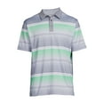 thumbnail image 2 of Ben Hogan Men's and Big Men's Performance Short Sleeve Stripe Print Golf Polo Shirt, up to 5XL, 2 of 6