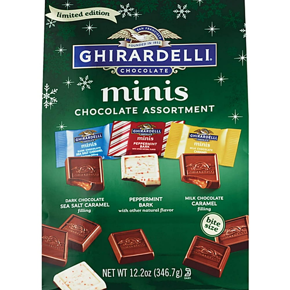 Ghirardelli Holiday Chocolate Assortment, Big Bag of Christmas Mini