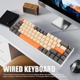 thumbnail image 2 of 68 Keys Mechanical Gaming Keyboard, 60% Mechanical Keyboard with Red Switch, RGB Wired Gaming Keyboard, Ergonomic 60% Percent Keyboard, Wired Office Keyboard for PC Laptop, 2 of 7