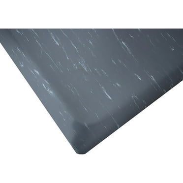 48" Wide, Rhino Mats, Marbleized Tile Top Anti-fatigue Mat, Charcoal, 1/2" Thick, Choose Length
