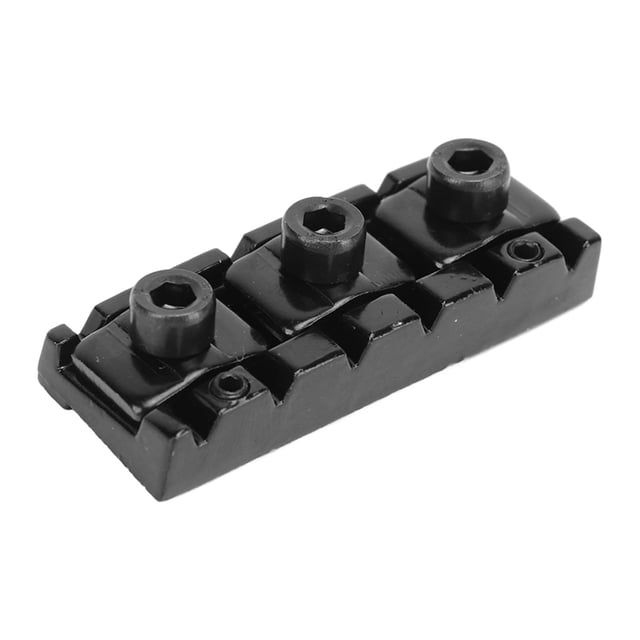 Locking Nut Kit, Lightweight Easy To Install Sturdy 7 String Guitar String Locking Nut Corrosion Resisting For Music Class Silver,Black
