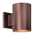 thumbnail image 6 of Chiasso Aluminum 1 Light Bronze Dark Sky Cylinder Outdoor Wall Lantern, 6 of 12