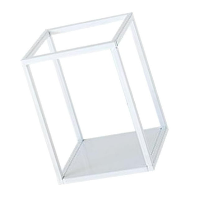 Colectores Minoristas Estante Plantas Metálicas Postre de tarta Soporte Pantalla Rectangular - .5cm Blanco 13.5cm