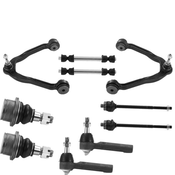 Metrix Premium Chassis Parts - 10 PC Front End Suspension Kit Fits 02-06 Cadillac Escalade, Chevrolet Avalanche 1500, Ball Joints, Tie Rod Ends, Sway Bar Links, Control Arms, Made in Europe