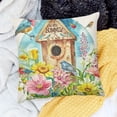 thumbnail image 2 of BANET Summer Double-Sided Colorful Throw Pillow Covers  Decorative Farmhouse Flowers Butterfly Bird Pillowcase for Home Sofa Bed Living Room Outdoor Decor, Multicolor White, 2 of 5