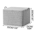 thumbnail image 4 of PALIFEUR Clothes Storage Bins with Lids, 30L Extra Large Capacity Organizers Storage Containers with Handle & Zipper, Moving Bags for Home, Office (Gray), 4 of 7