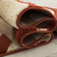 thumbnail image 2 of Allstar Orange Woven Hand Carved Evolution Swirl Design Area Rug (3' 9" x 5' 1"), 2 of 4