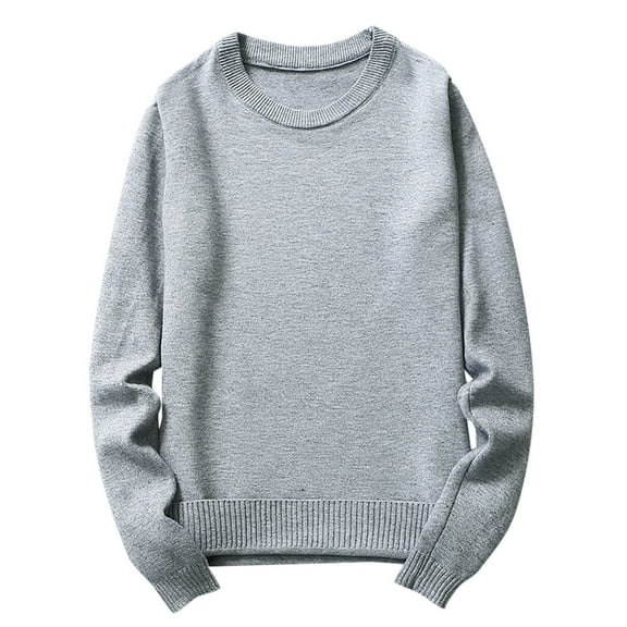 Men's Wool Sweater Coat Winter Warm Round Neck Pullover Casual Knit Top Soft Comfortable Stylish Versatile Layering