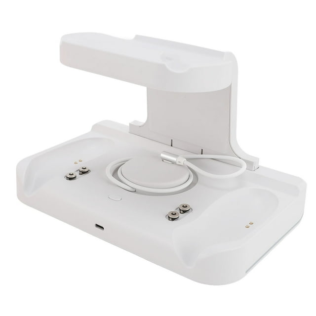 Charging Dock for Quest3S, PD 18W Fast Charging with RGB Light, Vertical Charging Stand for VR Headset and Controller with 2 Rechargeable Batteries, Type C Charging Port, White