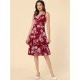 thumbnail image 2 of Conjunto de 2 Piezas Allegra K con estampado de lazo para Mujer Rojo M, 2 of 6