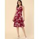 thumbnail image 2 of Conjunto de 2 Piezas Allegra K con estampado de lazo para Mujer Rojo M, 2 of 6