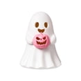 thumbnail image 2 of Light-Up Ghost Figurine Holding Pink Pumpkin, Resin Halloween Ghost Statue, Spooky Desktop Ornament for Shelf Mantel Gothic Home Decor, 2 of 5
