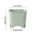 thumbnail image 3 of Weloille Mini Square Succulent Plastic Plant Pot 1 Pcs, Breathable Multi-Hole Stackable Nursery Planter for Succulent Cactus Desktop Balcony Garden Decor, 3 of 6