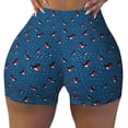 thumbnail image 2 of Goofa Bullfinches 1 Printed Workout Shorts Women Seamless Scrunch Butt Lifting High Waisted Gym Booty Shorts Elastic Workout Shorts-Small, 2 of 8