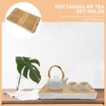 thumbnail image 4 of SHISUYAN Japanese Style Tea Tray Rectangular Tea Set Holder Tea House Serving Tray, 4 of 9