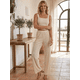 thumbnail image 2 of Conjunto Moderno 2 Piezas, Top de Tirantes y Pantalón Acampanado, Look Sofisticado Y Casual para Mujer, 2 of 5