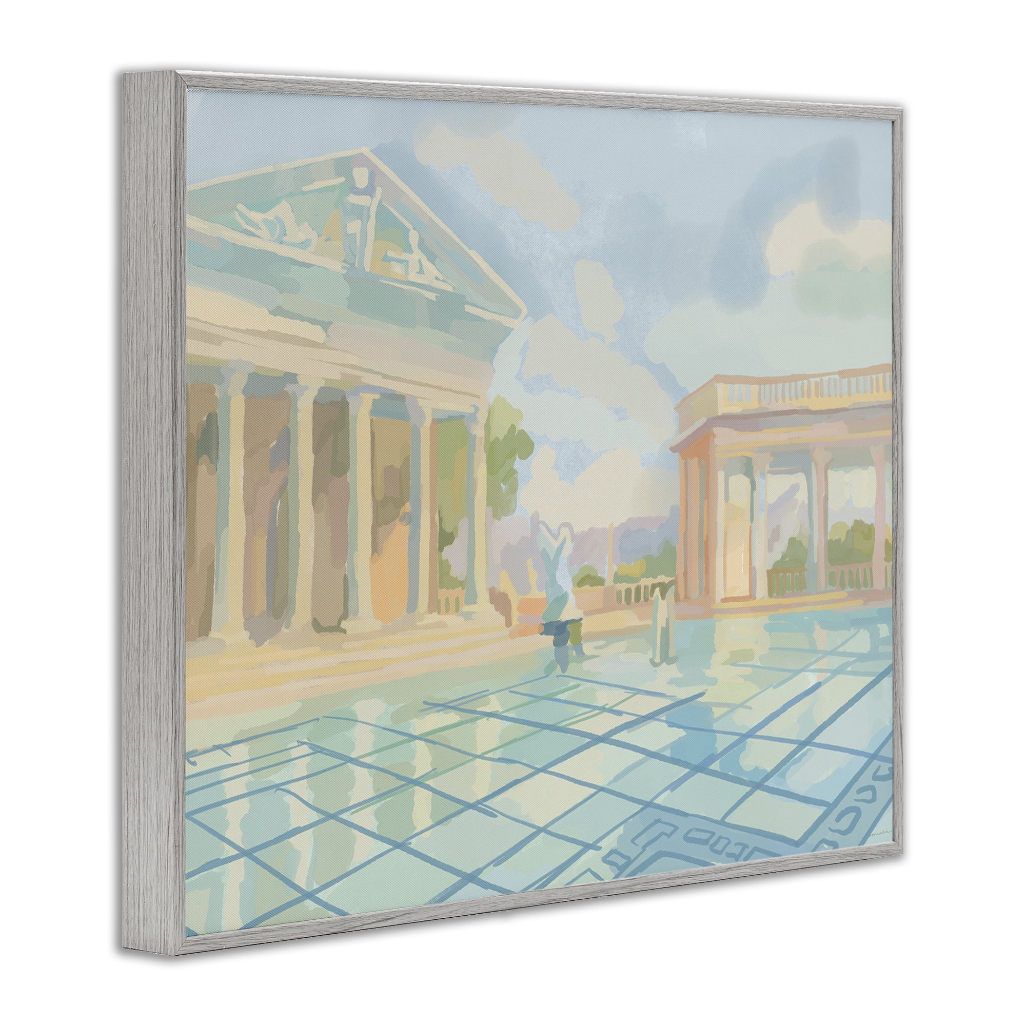Stupell Industries Sam Simeon Architecture Gray Framed Giclee Art, design by Amelia Noyes