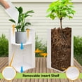 thumbnail image 4 of 14"x14"x30" Garden Pots Rectangular for Outdoor Plants Large Planter Box with Drainage Hole Removable Shelf Tall Plants Container for Yard Front Porch Patio Decorative Metal Steel Heavy Duty, White, 4 of 10