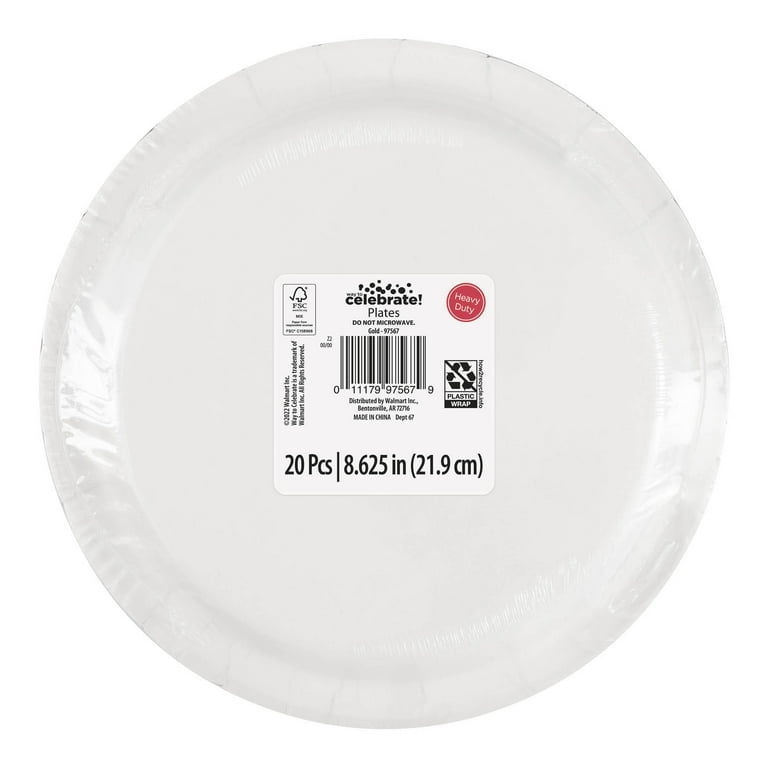 Walmart white clearance plates