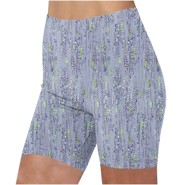 Puntoco Pantalones cortos deportivos para mujer Capris de yoga con estampados de moda para mujer