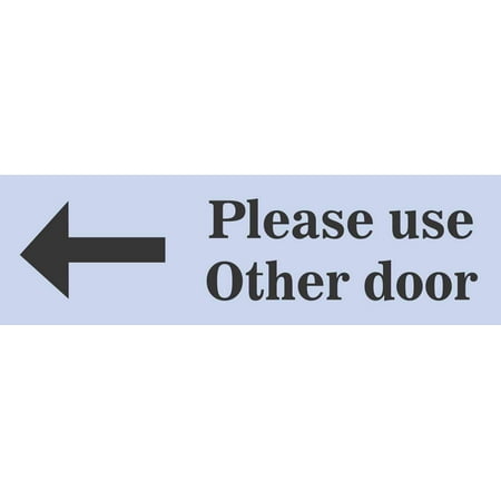 10in X 3in Left Arrow Please Use Other Door Sticker Walmart Com