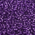 thumbnail image 3 of Round Rocailles Beads Japanese Seed Beads 11/0 (RR1345) Dyed Silverlined Magenta 11/0 2x1.3mm Hole: 0.8mm 5500pcs/50g, 3 of 5