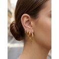 thumbnail image 4 of Aros WETEL de acero inoxidable chapados en oro de 14K, 4 of 7
