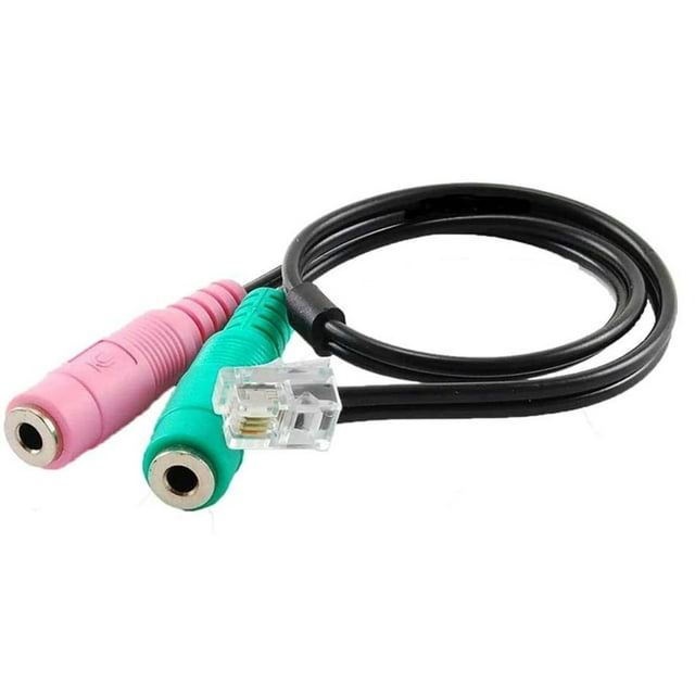 SPRJ9MALEMICHEADPHONE Adapts standard phone jack (RJ9) to
