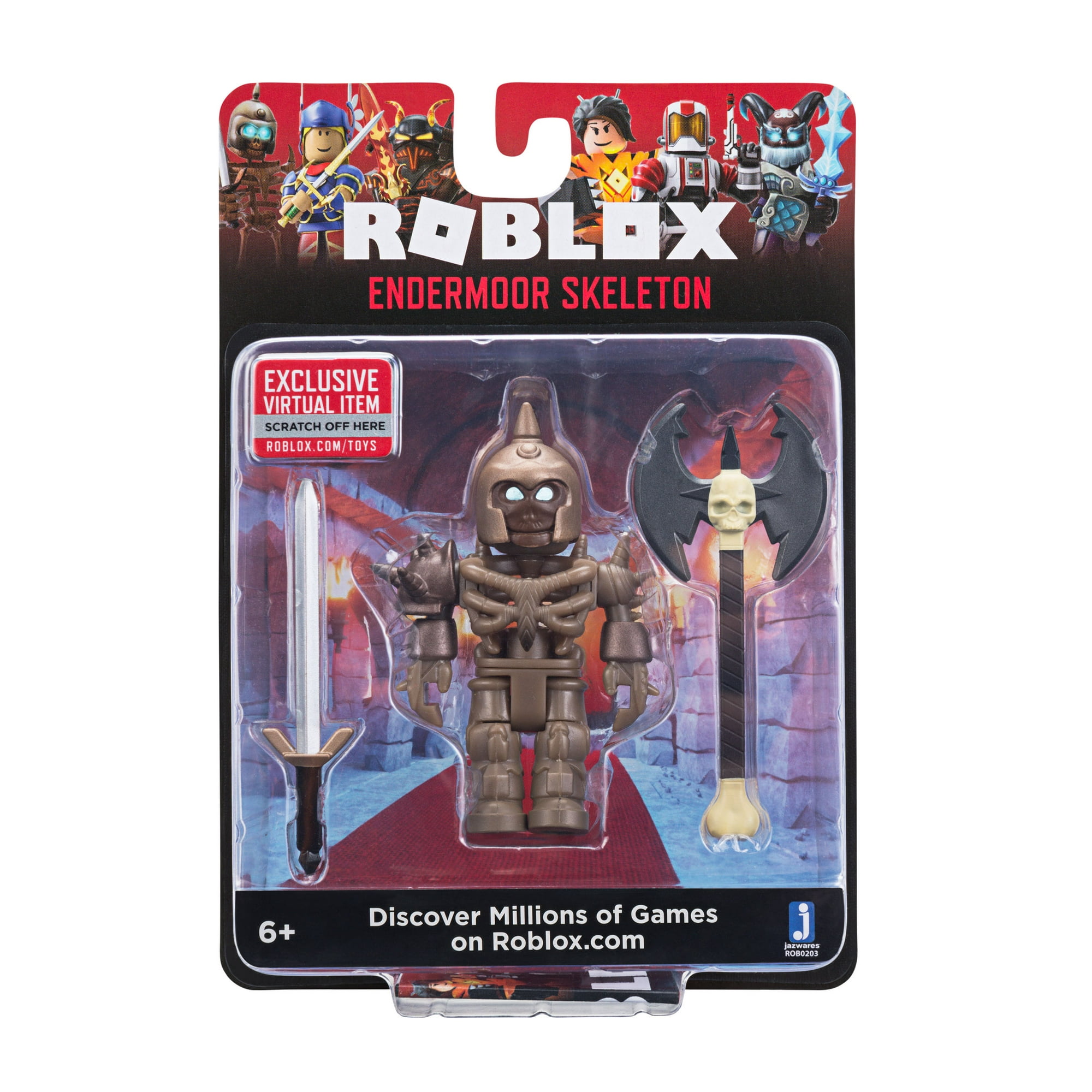 Roblox Action Collection Endermoor Skeleton Figure Pack Includes Exclusive Virtual Item Walmart Com Walmart Com - roblox core figures sun slayer w5 walmartcom