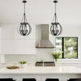 thumbnail image 6 of Kira Home Colette 25" 4-Light Modern Fish Bowl Chandelier, Textured Gray + Black Finish, 6 of 7