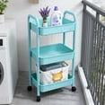 thumbnail image 2 of Organizers and Storage for Bedroom ThreeLayer Trolley Floor Storage Rack, Kitchen, Bedroom, Bathroom, MultiFunctional, Mobile, Easy to Move Organization and Storage Bedroom, 2 of 6