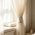 thumbnail image 5 of XiYing 2 Pack Adjustable Window Curtain Tiebacks | Cotton Rope Drape Holdbacks | Door Curtain Holder for Living Room Bedroom Kitchen | Linen Fabric Tie Backs for Home Window Decoration, 5 of 6