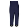 thumbnail image 5 of Yubnlvae Plus Size Lace Yoga Leggings - High Waist Workout Pants for Women (Breathable Squat-Proof, Summer Running L-5XL) Navy 3XL, 5 of 6