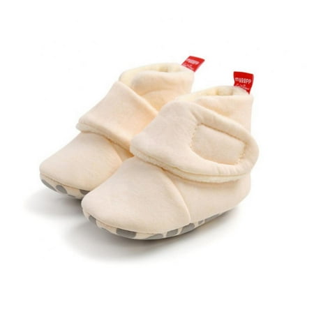 

Warm Baby Toddler Shoes Cotton Non-Slip Soft-soled Shoes 0-18Months Apricot