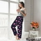 thumbnail image 5 of Balery Pink Planets And Stars Pantalones de pijama para mujer, pijamas ultraligeros, pantalones de estar por casa-Medium, 5 of 6