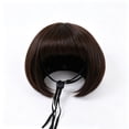 thumbnail image 2 of huayou Pet Bob Wig, Short Hair Costume Headpiece with Adjustable Tie Strap, Synthetic Hair Dress-up Accessory for Small & Medium Dogs and Cats, for Party, Cosplay & Daily Photography Use, 2 of 6
