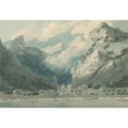 thumbnail image 2 of John Robert Cozens 18x14 Black Ornate Wood Framed Double Matted Museum Art Print Titled - Cetara on the Gulf of Salerno (1790), 2 of 5