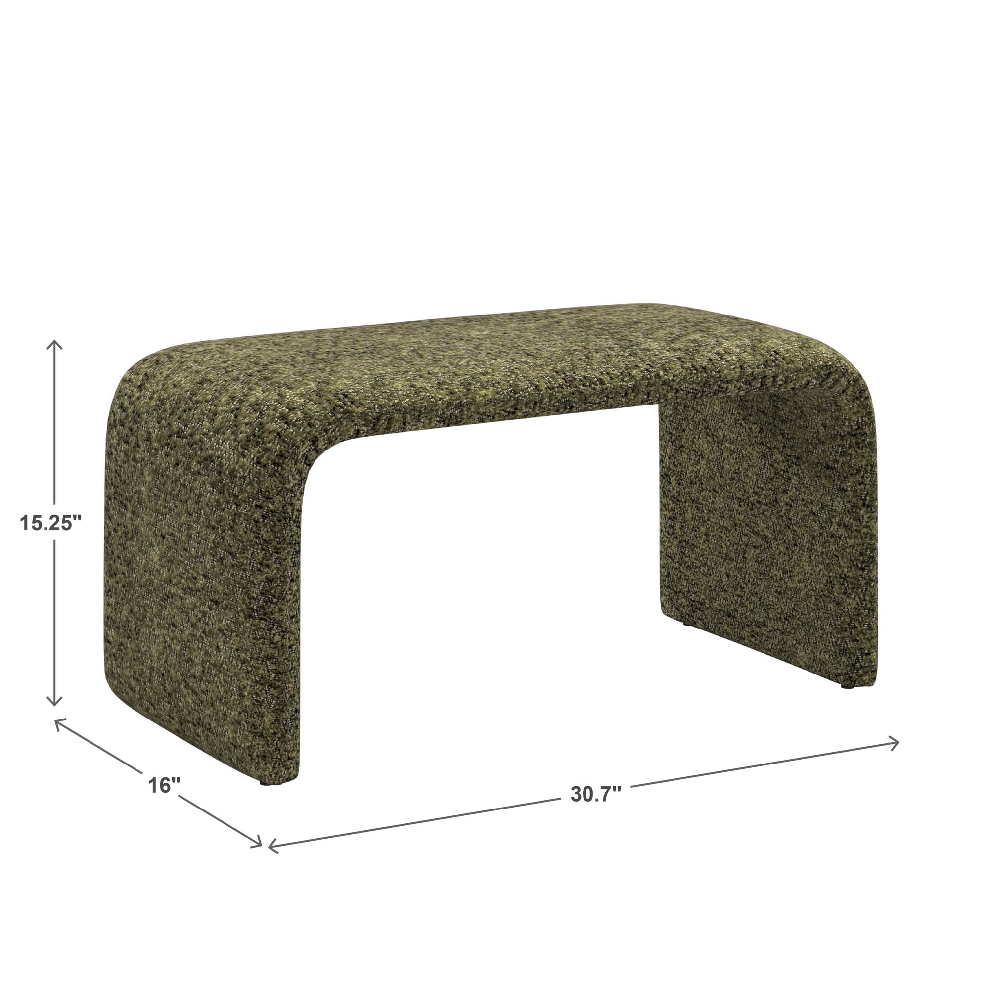 Weston Home Gerace Contemporary Bentwood Ottoman